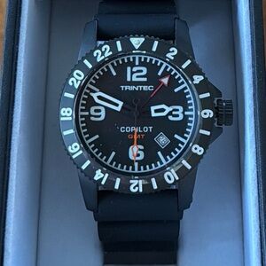 Trintec Professional Pilot Copilot GMT Watch NWT